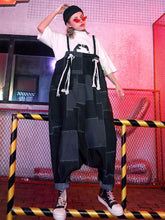 Loose Wide Leg Denim Straps Jumpsuits